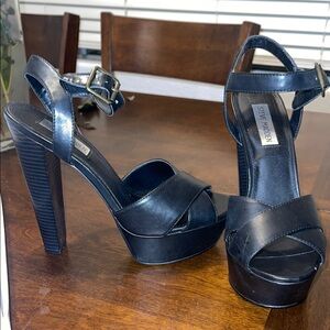 Steve Madden Black Platform Heels